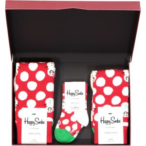 Happy Socks - Cadeauset - 3-pack - Rood - Baby's Eerste Sneeuwpop
