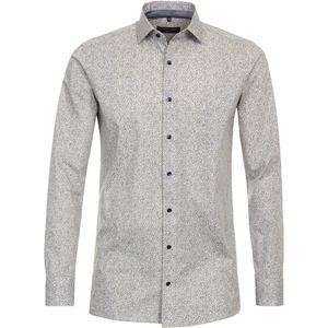 CASA MODA modern fit overhemd, popeline, bruin dessin