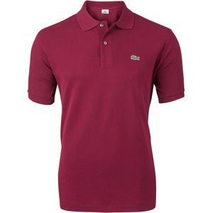 Lacoste Classic Fit polo, bordeaux rood -  Maat: L