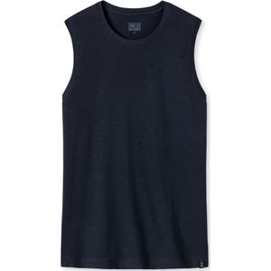 SCHIESSER Long Life Soft singlet (1-pack), heren onderhemd modieuze snit blauwzwart -  Maat: XL