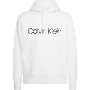 Calvin Klein heren hoodie katoen, Cotton Logo Hoodie, wit -  Maat: L