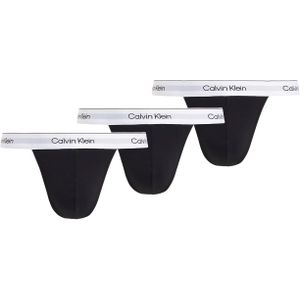 Calvin Klein Thong (3-pack), heren string, zwart
