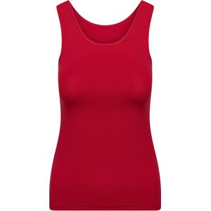 RJ Bodywear Pure Color dames top (1-pack), hemdje met brede banden, donkerrood -  Maat: 3XL