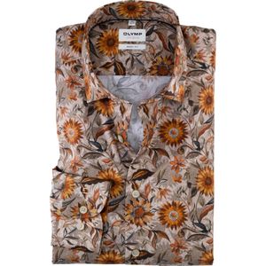 OLYMP Level 5 body fit overhemd, popeline, mais dessin