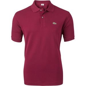 Lacoste Classic Fit polo, bordeaux rood -  Maat: M