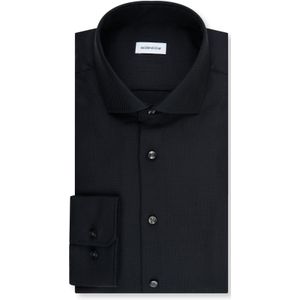 Seidensticker - Businessoverhemd - Antraciet - Regular 1/1 Kentkraag Structuur
