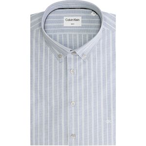 Calvin Klein slim fit overhemd, Chambray Stripe Slim Shirt, lichtblauw gestreept