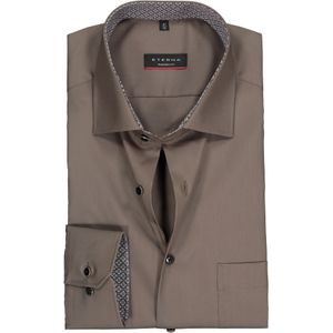 ETERNA modern fit overhemd, Oxford, taupe (contrast) 39