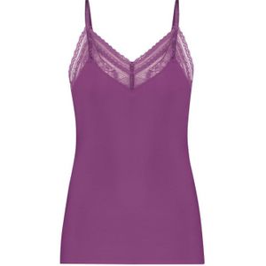 TEN CATE Secrets Lace women spaghetti top met kant (1-pack), dames singlet, paars -  Maat: L