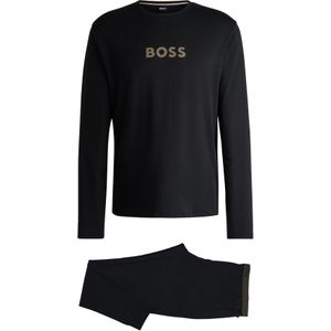 BOSS Gift Long Set, heren pyjama set, zwart