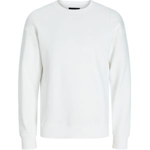 JACK & JONES Star basic sweat crew neck regular fit, heren sweatshirt katoenmengsel met O-hals, offwit