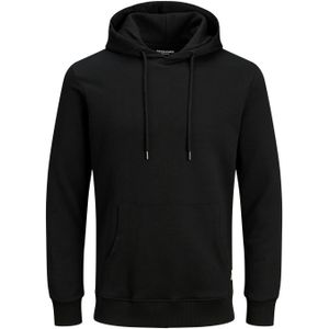 JACK & JONES Basic sweat hood regular fit, heren hoodie katoenmengsel met capuchon, zwart -  Maat: XL