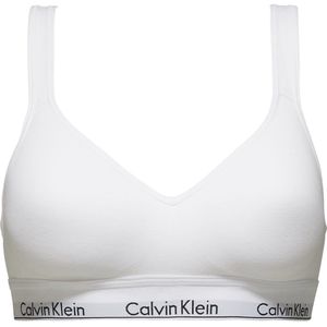 Calvin Klein dames Modern Cotton bralette top, met voorgevormde cups, wit -  Maat: S