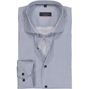 ETERNA modern fit overhemd, superstretch lyocell heren overhemd, blauw met wit dessin 43