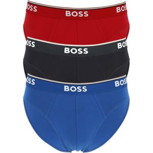 HUGO BOSS Power briefs (3-pack), heren slips, rood, blauw, zwart -  Maat: S