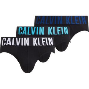 Calvin Klein Hipster Briefs (3-pack), heren slips, zwart met gekleurde tailleband