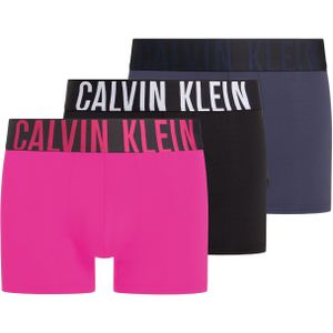 Calvin Klein Trunk (3-pack), heren boxers normale lengte, roze, zwart, blauw -  Maat: L