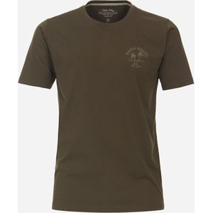 Redmond regular fit T-shirt, korte mouw O-hals, groen (met print) -  Maat: XXL