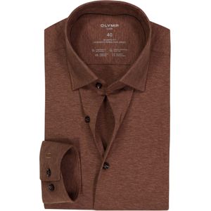OLYMP Luxor 24/Seven Overhemd, modern fit, New Kent, Bruin