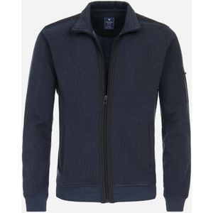 Redmond heren sweatvest katoenmengsel, opstaande kraag, blauw (middeldik) -  Maat: XXL