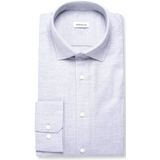 Seidensticker shaped fit overhemd, popeline, blauw