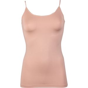 RJ Bodywear Pure Color dames spaghetti top cafe (1-pack), lichtbruin -  Maat: L