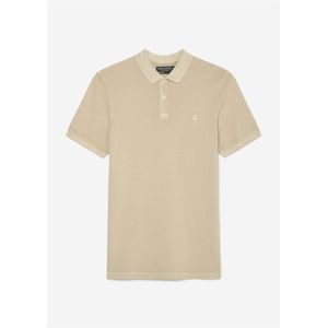 Marc O'Polo shaped fit polo, heren poloshirt korte mouw, beige -  Maat: XS