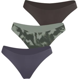 Bjorn Borg dames Invisible Briefs, slip middelhoge taille (3-pack), blauw, print, grijs