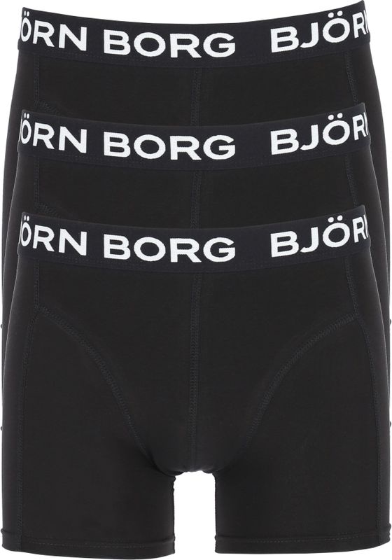 Bjorn Borg boxershorts Essential (3-pack), heren boxers normale lengte, zwart