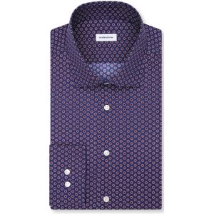 Seidensticker slim fit overhemd, popeline, paars dessin