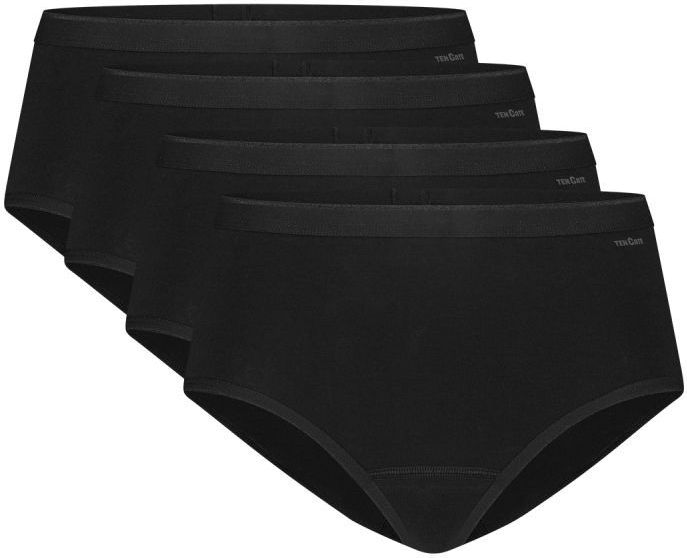 TEN CATE Basics women midi (4-pack), dames slip middelhoge taille, zwart