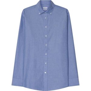 Seidensticker shaped fit overhemd, Oxford, blauw 46