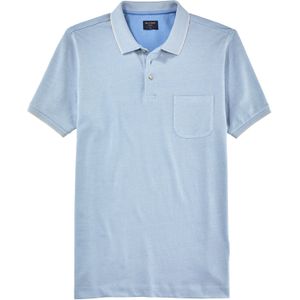 OLYMP Casual modern fit polo, lichtblauw -  Maat: L