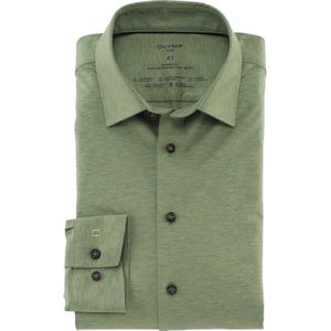 OLYMP Luxor 24/7 modern fit overhemd, Dynamic Flex, kristalgroen