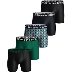 Bjorn Borg Performance boxers, microfiber heren boxers lange pijpen (5-pack), multicolor -  Maat: S