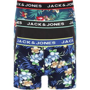 Jack & Jones heren boxers Jacflower trunks (3-pack), gebloemd en uni