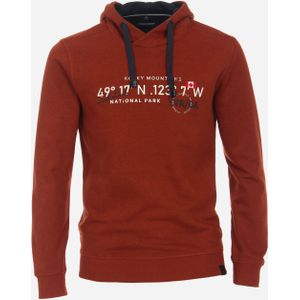 CASA MODA comfort fit heren hoodie, rood -  Maat: XS