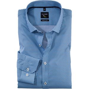 OLYMP No. 6 Six super slim fit overhemd, popeline, bleu dessin