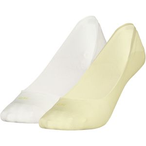 Calvin Klein Footie Low Cut (2-pack), dames onzichtbare sokken, off white
