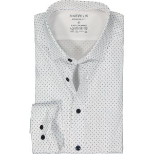 MARVELIS - Modern Fit - Overhemd - Lichtblauw - Popeline