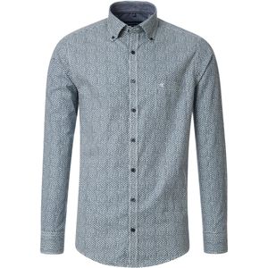 CASA MODA Sport comfort fit overhemd, twill, groen dessin