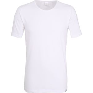 Gotzburg heren T-shirt slim fit O-hals 95/5 (1-pack), heren ondershirt stretchkatoen, wit -  Maat: XXL