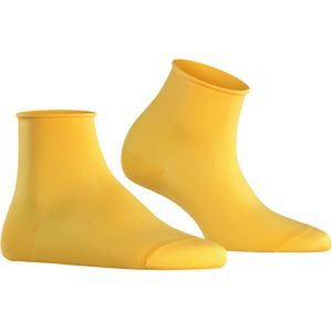 FALKE Cotton Touch damessokken kort, geel (mustard) -  Maat: 39-42