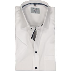 MARVELIS comfort fit overhemd, korte mouw, structuur, wit 44