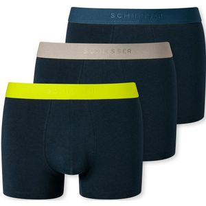 SCHIESSER 95/5 boxer (3-pack), heren short organic cotton geweven elastische tailleband multicolor -  Maat: M