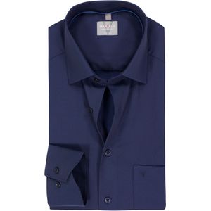 MARVELIS - Comfort Fit - Overhemd - Donkerblauw - Strijkvrij