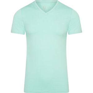RJ Bodywear Pure Color T-shirt (1-pack), heren T-shirt met V-hals, mint -  Maat: XXL