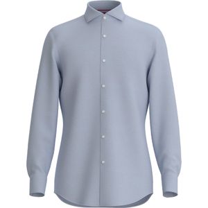 HUGO Kason slim fit overhemd, twill, blauw 40