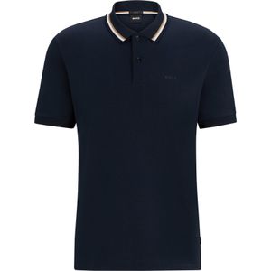 BOSS Penrose slim fit polo, jersey, donkerblauw