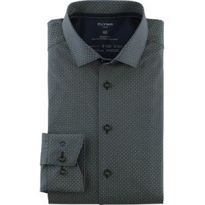 OLYMP Luxor 24/7 modern fit overhemd, tricot, limoen dessin